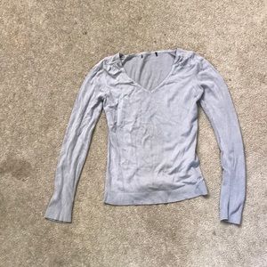 Grey vneck sweater
